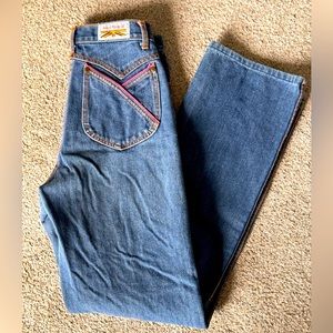 Vintage 70s 80s Britannia Pink Jeans Straight leg